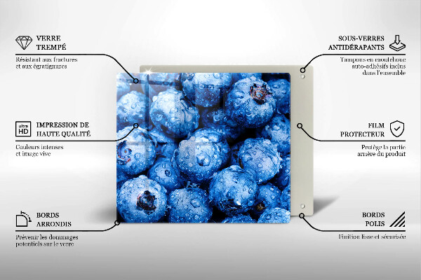 Induction hob protector Juicy blueberries