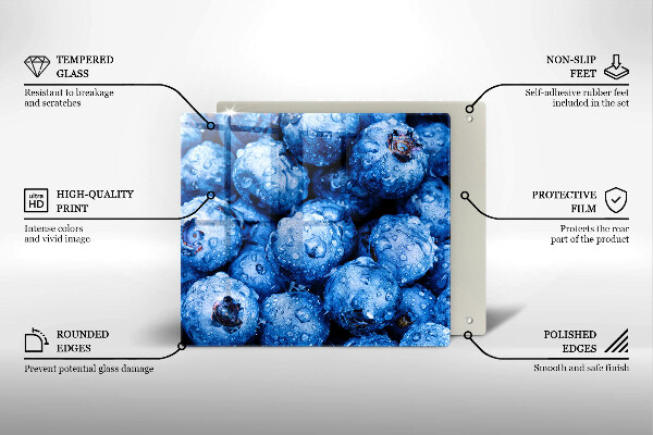 Induction hob protector Juicy blueberries