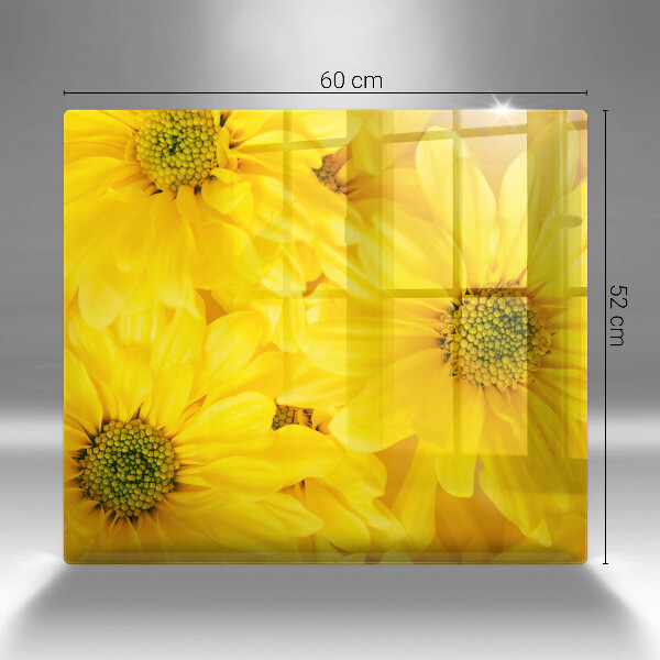 Induction hob protector Flowers petals