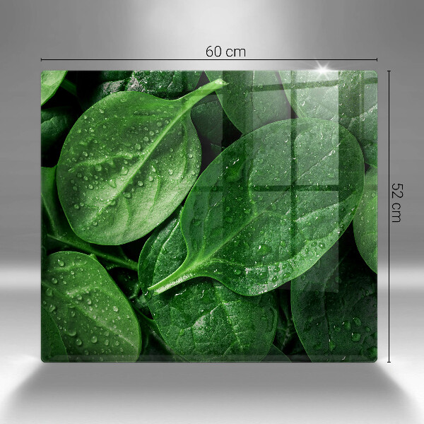 Induction hob protector Basil leaves