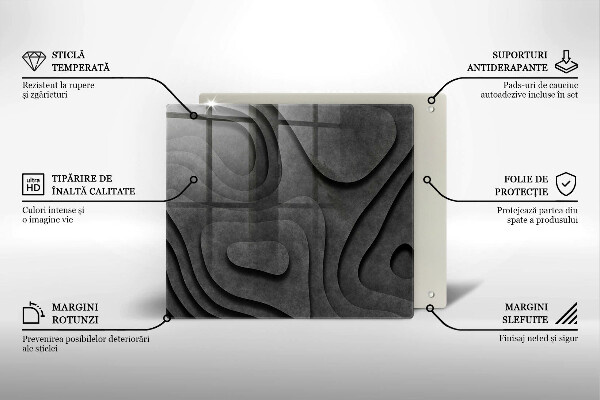 Induction hob protector 3D stone shapes