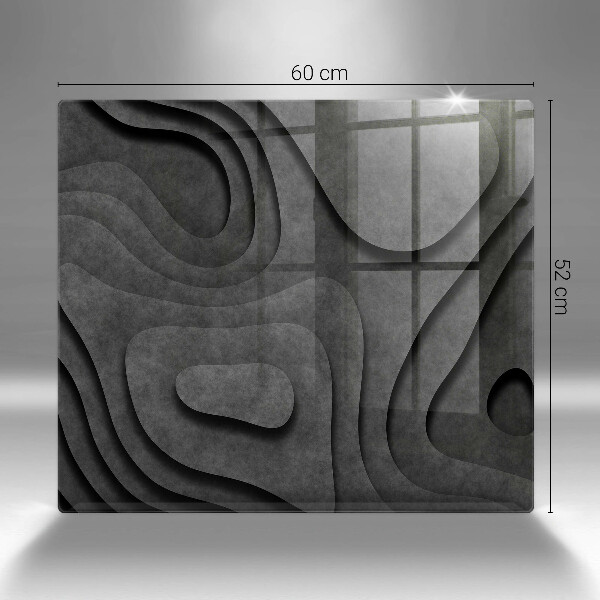 Induction hob protector 3D stone shapes