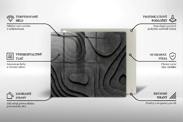 Induction hob protector 3D stone shapes