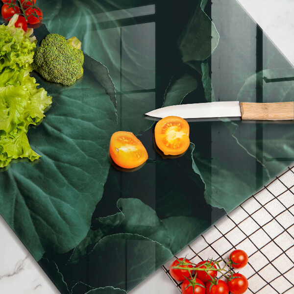Induction hob protector Wild dark leaves