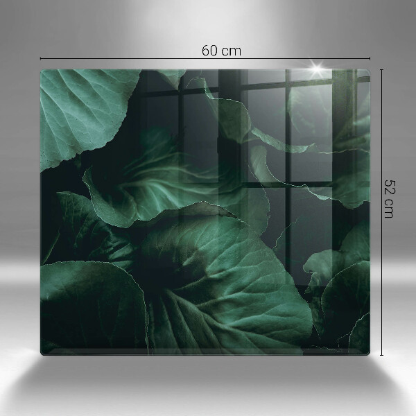 Induction hob protector Wild dark leaves