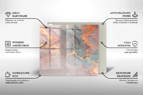 Work surface savers Marble with gold