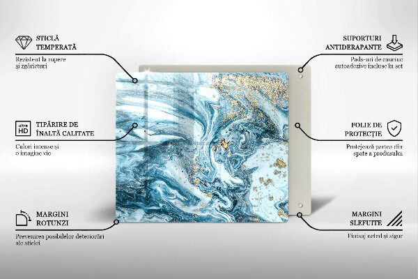 Glass worktop saver Structure with gold