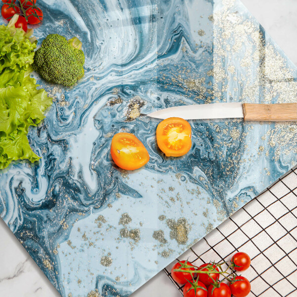 Glass worktop saver Structure with gold