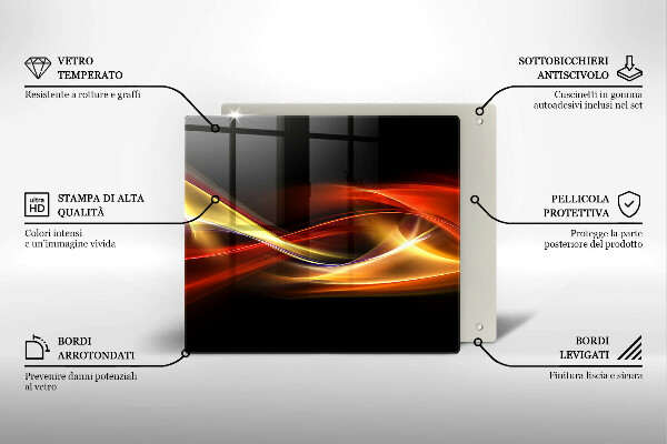 Work surface savers Abstraction of smoke and light