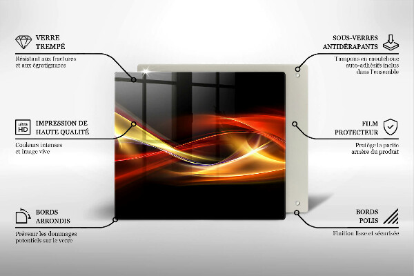 Work surface savers Abstraction of smoke and light