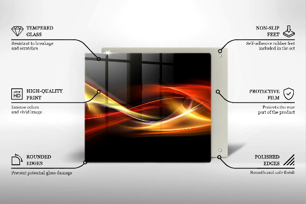 Work surface savers Abstraction of smoke and light