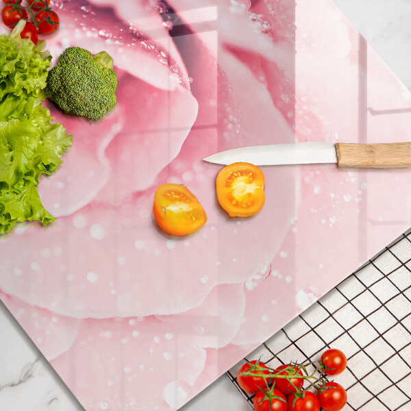 Work surface savers Rosa drops and rose flower
