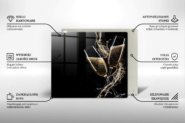 Work surface savers Champagne glasses