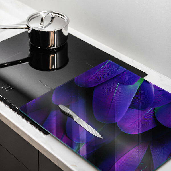 Glass worktop saver Neon feathers