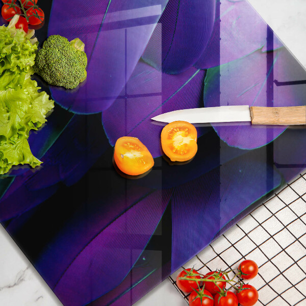 Glass worktop saver Neon feathers