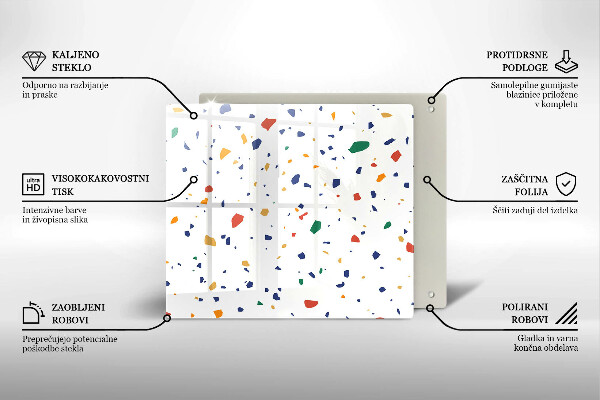 Glass worktop saver Colored gres