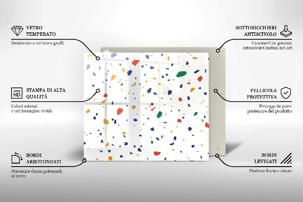 Glass worktop saver Colored gres