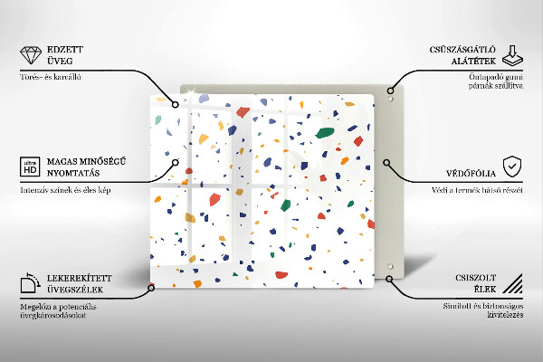 Glass worktop saver Colored gres