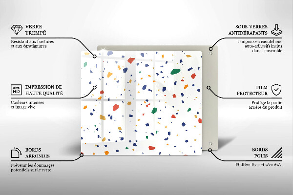 Glass worktop saver Colored gres