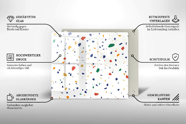 Glass worktop saver Colored gres