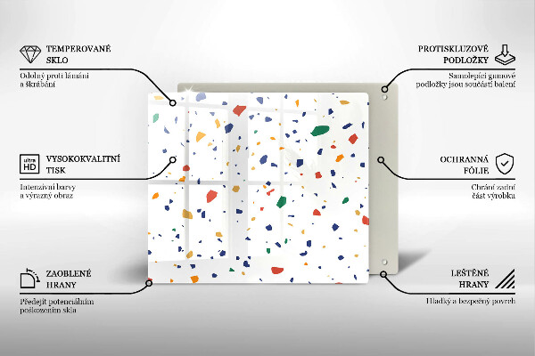 Glass worktop saver Colored gres