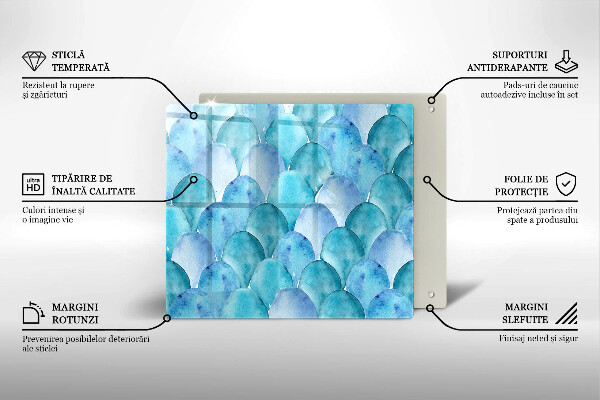 Glass worktop saver Watercolor scales
