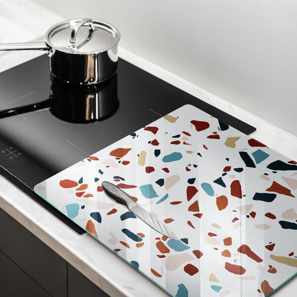 Glass worktop saver Decorative stone