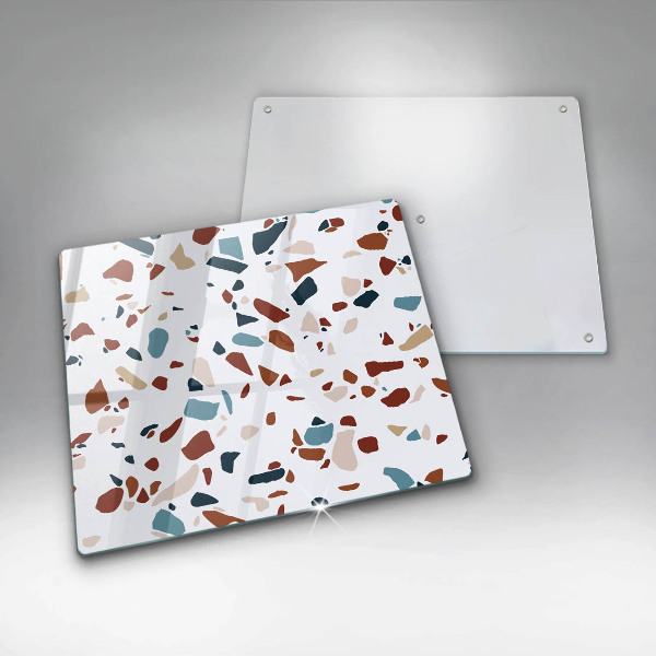 Glass worktop saver Decorative stone