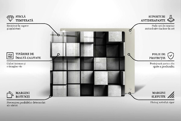 Glass worktop saver 3D geometry background