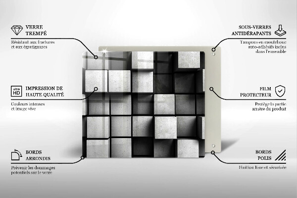 Glass worktop saver 3D geometry background