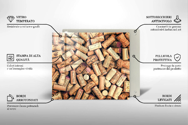 Work surface savers Wine corks pattern