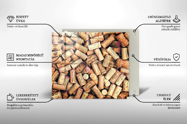 Work surface savers Wine corks pattern