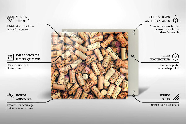 Work surface savers Wine corks pattern