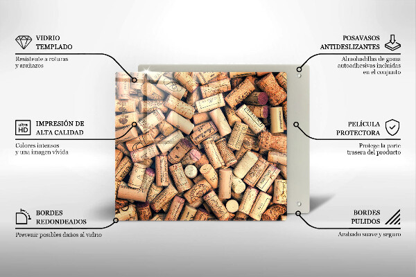 Work surface savers Wine corks pattern