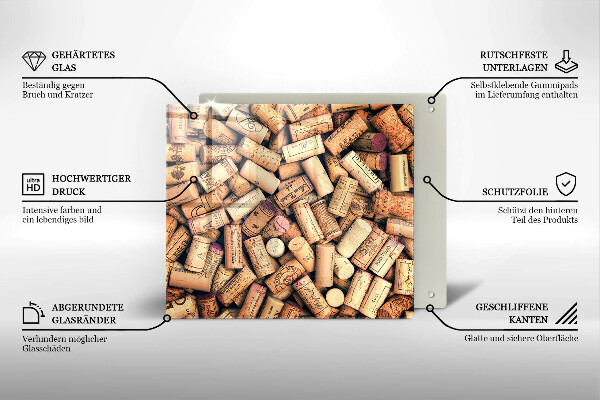 Work surface savers Wine corks pattern