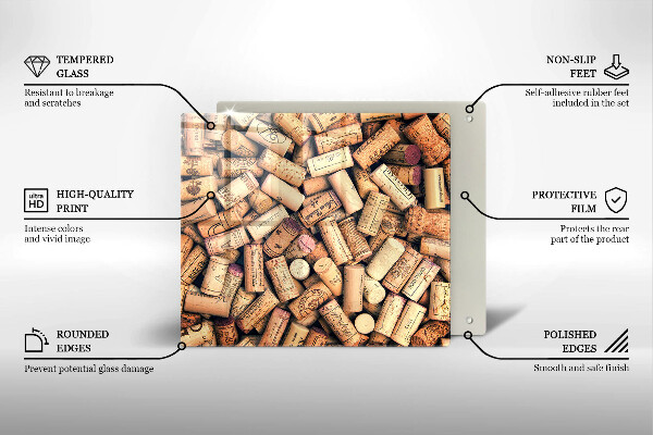 Work surface savers Wine corks pattern