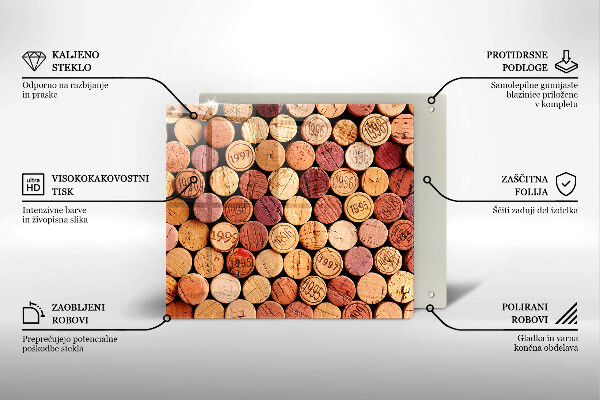 Work surface savers Wine corks pattern