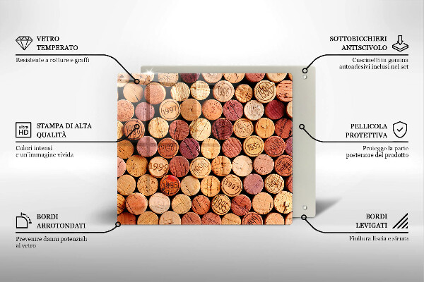 Work surface savers Wine corks pattern