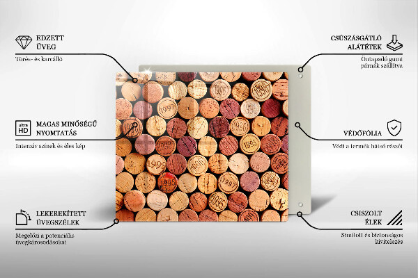 Work surface savers Wine corks pattern