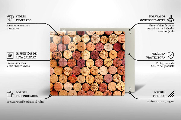 Work surface savers Wine corks pattern