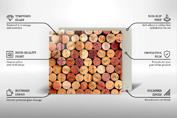 Work surface savers Wine corks pattern