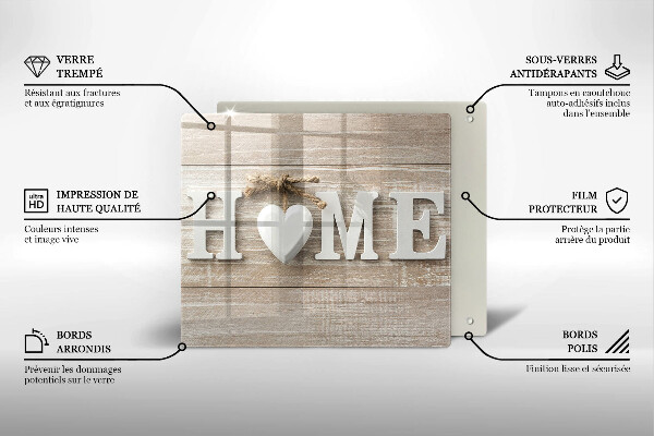 Work surface savers Boards and the inscription Home