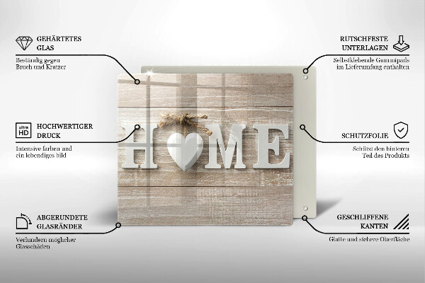 Work surface savers Boards and the inscription Home