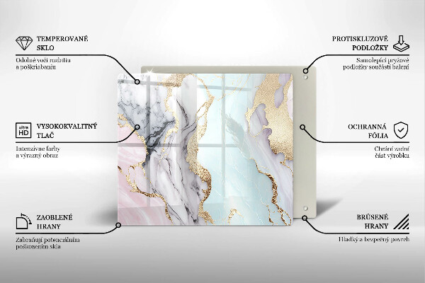 Glass worktop saver Pastel marble