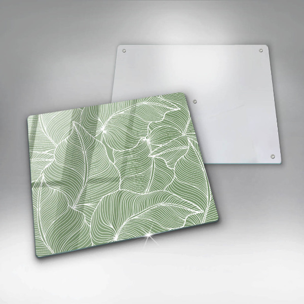 Glass worktop saver Linear leaves