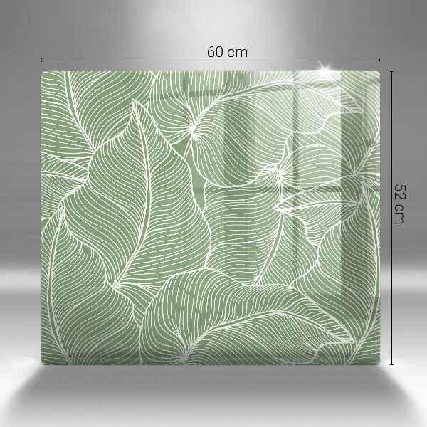 Glass worktop saver Linear leaves