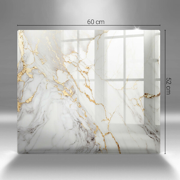 Glass worktop saver Light marble with gold