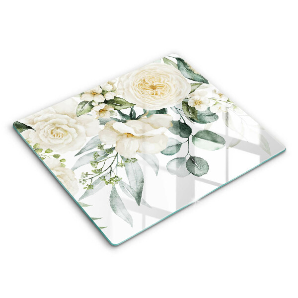 Glass worktop saver Watercolor flowers