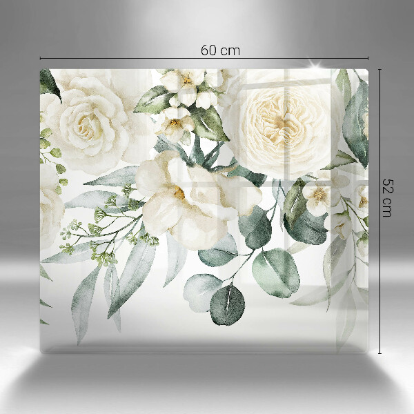 Glass worktop saver Watercolor flowers