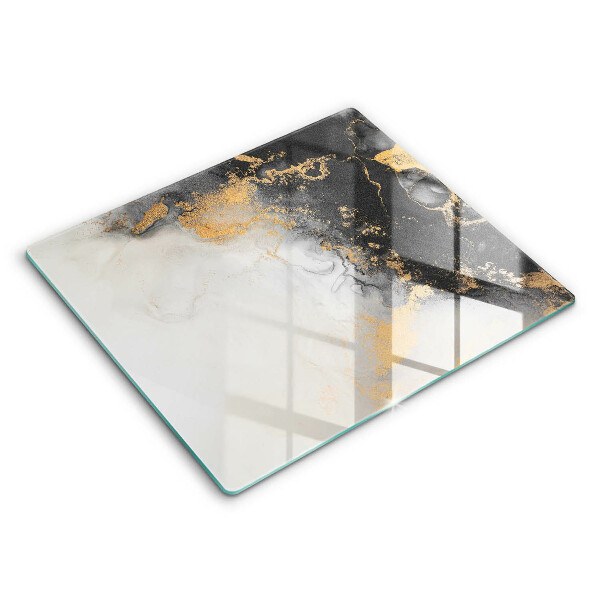 Glass worktop saver Abstraction with gold